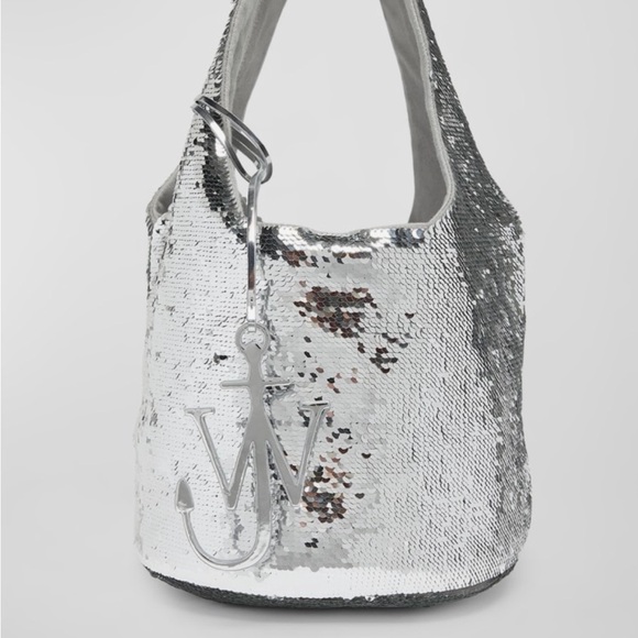 JW ANDERSON Handbags - JW ANDERSON Silver Sequin Shoulder Bag NWOT